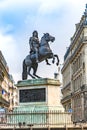 Statue of King Louis XIV in Victory Square in Paris Royalty Free Stock Photo