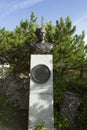 Statue of King Luis at Herzogstand mountain in Bavaria, Germany