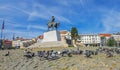 Statue with the king Mihai Viteazul, Cluj-Napoca, Romania Royalty Free Stock Photo