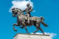 The statue of King Peter I Karadjordjevic remembered by Serbian people as King Peter the Royalty Free Stock Photo