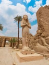 Statue of king Ramses in Karnak temple in Luxor city Royalty Free Stock Photo