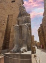 Statue of king Ramses in Karnak temple in Luxor city Royalty Free Stock Photo