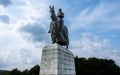 Statue of King Robert the Bruce at the site of BannockBurn, Scotland Royalty Free Stock Photo