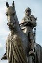 Statue of King Robert the Bruce at the site of BannockBurn, Scotland Royalty Free Stock Photo