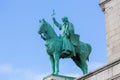 Statue of King Saint Louis at the Sacre Coeur in Paris Royalty Free Stock Photo