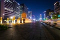 The Statue of King Sejong area at night time in seoul