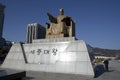 The statue of King Sejong of Joseon Dynasty