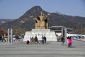 The statue of King Sejong of Joseon Dynasty Royalty Free Stock Photo