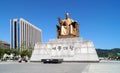 Statue of King Sejong. Seoul, South Korea. Royalty Free Stock Photo