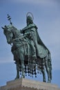 Statue of King Stephen 1 of Hungary on Castle Hill, Budapest