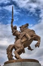 Statue of king Svatopluk in Bratislava Royalty Free Stock Photo
