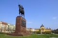 Statue of king Tomislav in Zagreb Royalty Free Stock Photo