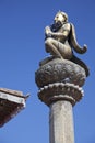 Statue of King Yoganarendra Malla, Nepal Royalty Free Stock Photo