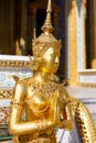 Statue of a kinnara in the temple of the Emerald Buddha, Wat Phra Kaew in Bangkok Thailand Royalty Free Stock Photo