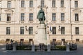 Statue of Kossuth Lajos in front of a district governmental building in Pecs, Hungary Europe