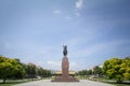 Statue of Kralj Tomislav, or King Tomislav, on Trg kralja Tomislava square, the main park of the city center of Zagreb