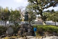Statue of Kukai monk in Daitou or Great Peace Pagoda of Naritasan Shinshoji Temple at Chiba in Tokyo, Japan