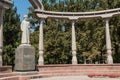 Statue of Kurmanjan Datka, a famous politican and stateswoman, in Bishkek, the capital of Kyrgyzstan Royalty Free Stock Photo