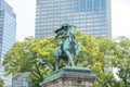 Statue of Kusunoki Masashige near Imperial palace in Chiyoda city, Tokyo, Japan Royalty Free Stock Photo