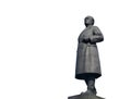 Statue of Kuybyshev in white background Royalty Free Stock Photo