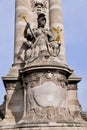 Statue of La France De Louis XIX on Pont Alexander III. Paris, France. March 29, 2023. Royalty Free Stock Photo