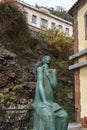 Statue of Lady Justice in front of the court in Ponta do Sol, Madeira