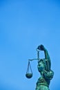 Statue of Lady Justice in front of the Romer