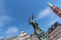 Statue of Lady Justice, Justitia in Frankfurt Royalty Free Stock Photo