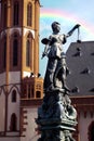 Statue of Lady Justice Justitia in Frankfurt, Germany Royalty Free Stock Photo