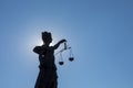 Statue of Lady Justice Justitia in Frankfurt Royalty Free Stock Photo