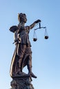 Statue of Lady Justice (Justitia) in Frankfurt Royalty Free Stock Photo