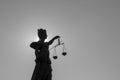 Statue of Lady Justice Justitia in Frankfurt Royalty Free Stock Photo