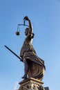 Statue of Lady Justice (Justitia) in Frankfurt Royalty Free Stock Photo