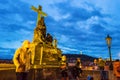 Statue of The Lamentation of Christ at Iconic Charles Bridge Prague Czechia Royalty Free Stock Photo