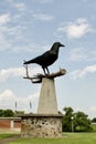 A Statue of a Large Crow