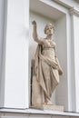 Statue of Latona in the niche of the Kitchen Corps of the Elagin Island Palace and Park Complex in St. Petersburg