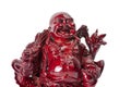 Statue laughing Buddha - Budai or Hotei. isolated cheerful monk. Royalty Free Stock Photo