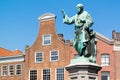 Statue Laurens Coster on market square in Haarlem, Netherlands Royalty Free Stock Photo