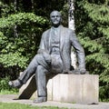 Statue of Lenin in Grutas park Royalty Free Stock Photo