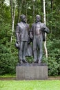 Statue of Lenin and Kapsukas in the Grutas park, Druskininkai Royalty Free Stock Photo