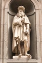 Statue of Leonardo Da Vinci in Florence Royalty Free Stock Photo