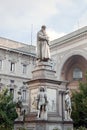 Statue of Leonardo Da Vinci, Milan, Italy Royalty Free Stock Photo