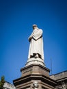 Statue of Leonardo da Vinci in Milan, Italy Royalty Free Stock Photo