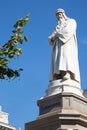 Statue of Leonardo da Vinci in Milan Royalty Free Stock Photo