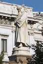 Statue of Leonardo da Vinci - Milano Italy Royalty Free Stock Photo