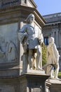 Statue of Leonardo da Vinci at Piazza della Scala, Milan, Italy. Royalty Free Stock Photo