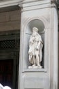 Statue of LEONARDO DAVINCI  in the niches of the Uffizi Gallery colonnade Royalty Free Stock Photo