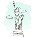 Statue of liberty vector Royalty Free Stock Photo