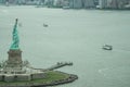 Statue of Liberty aerial view, Statue of Liberty New York city from above Royalty Free Stock Photo