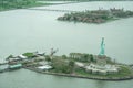 Statue of Liberty aerial, Statue of Liberty New York city from above Royalty Free Stock Photo
